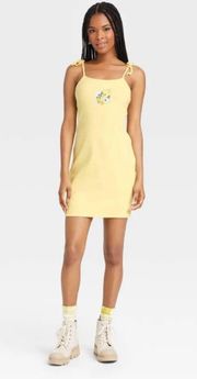 NWT XXL Cami Dress Yellow Ribbed Knit TShirt Casual Y2K Twee Streetwear