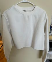 White Cropped Sweatshirt