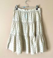 MARC JACOBS | Tulle Lined Beige Tiered Midi Skirt Sz 2