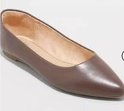 Target A New Day Corinna Ballet Flats Mahogany Size 9.5 Wide Brand New
