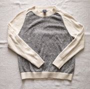 Cream And Gray Knit Sweater