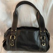 Black Leather Kenneth Cole Handbag