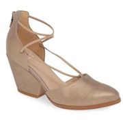 Eileen Fisher Ghillie Rope Pump Heel Sandal Platinum Size 8.5 B48