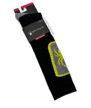 Spyder Black Grey Yellow 1 Pair Heat Zone Ski Socks Women’s Size 4-10