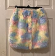 Fuzzy Tie Dye Skirt