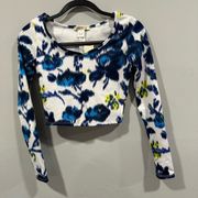 Arden B. Cropped Long Sleeve Top Size Small