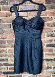 Max and Cleo Black Textured Sleeveless Little Mini Cocktail Dress Women's Size 6