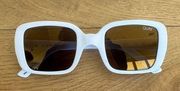 Quay Australia  20's Oversized Square Sunglasses in White