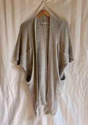 Babaton Aritzia Silk and Cashmere Short Sleeve Cocoon Ling Cardigan with Pockets