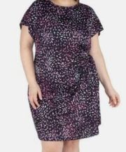 Nicole Miller Multi Colored Black Plus Size Dress Size XXL