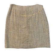 Kate Hill green tweed pencil skirt size 12