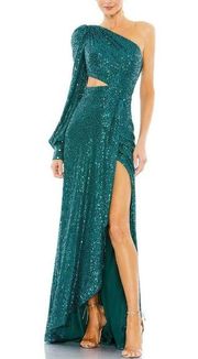 Mac Duggal 26730 Sequin One Shoulder Cut Out Gown