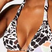 NWT!! Volcom Are U Zoo Ready Triangle Bikini Top Size XS