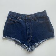 Calvin Klein Vintage Western Pocket Cut Off Bootie Denim Jean Shorts Size Jr. 8