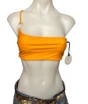 Tularosa Tangerine Orange One Shoulder Bikini Top MEDIUM Bralette Selly NEW