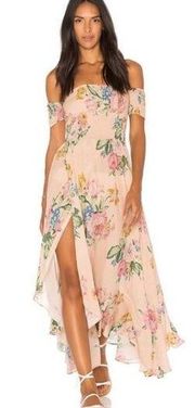 💕AUGUSTE x REVOLVE💕 Boheme Goddess Maxi Dress ~ Blush Floral Print US 4 NWT