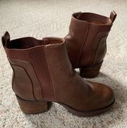 Brown Leather Heeled Boots