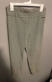 green pattern pants, size 10