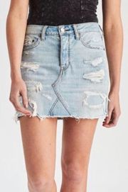 Vintage High Waisted  Jean Skirt  