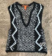 NWOT Chelsea & Violet Crochet Knit V Neck Crop Tank