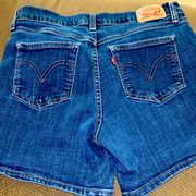 Levi’s  Denim Mid-Rise Shorts Stretch Dark Wash CA00342 WPL 423 Womens 30