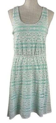 Maurices Mint Green White Lace Overlay Sleeveless Dress Women’s Size Medium