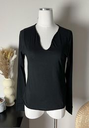 zadig & voltaire black tunisien ml blason strass embellished cotton henley top