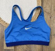 Nike  Dri Fit Blue Sports Bra Racerback Womens Size Medium (No Padding)