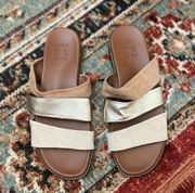 Multi tone slip on sandal