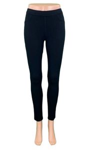 Black Runway Ponte Faux Pocket Leggings