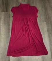 NEW No Boundaries mock neck magenta sleeveless dress