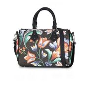 Desigual Bols Kors Floral Satchel/Bowling Bag Black Multi