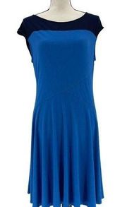 New York & Company Cap Sleeve Colorblock Dress