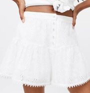 Middle of Nowhere Eyelet Shorts White Small