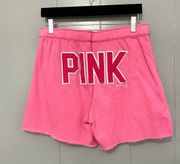 PINK Victoria's Secret Pink Logo Y2K Fleece Cut-off Loungewear Sweat Shorts