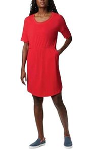 Slack Water Knit Dress Red Lily Size Large