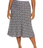 HALOGEN black & ivory Leo dot skirt size 2X