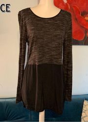 Vince Blouse Top Womens Sz s small Black  Long Sleeve layered look