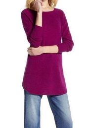 Halogen Cashmere Blend Crewneck Sweater Size Medium Fuchsia