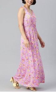 OLIVE & oak floral sleeveless maxi dress size large