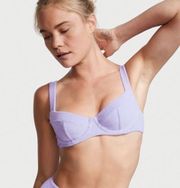 Victoria's Secret  Terry Cloth Underwire Bikini Top & Bottom Swim Set NEW Lilac