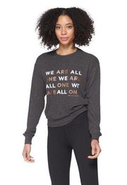 NWT Spiritual Gangster All One Savasana Gray Sweater Crew Neck Size XSmall