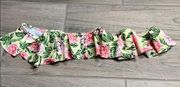 Forever 21  floral bikini ruffle flounce top