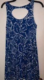 So Blue Flower Print Dress