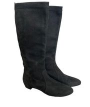 Theory Black Leather Tall Riding Boots, EU 38