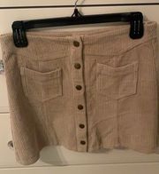 Corduroy Mini Skirt 