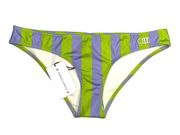 NWT Solid & Striped Elle Lavender Lime Striped Bikini Bottom MEDIUM