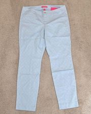 NEW Lilly Pulitzer Kelly Skinny Ankle Pants 29" Light Blue Size 12