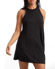 BECCA Beach Date High Neck Black Racerback Dress Swim Cover-Up Size M/L NWOT