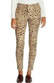J. McLaughlin Baxter Skinny Jeans in Leopard Print Size 2